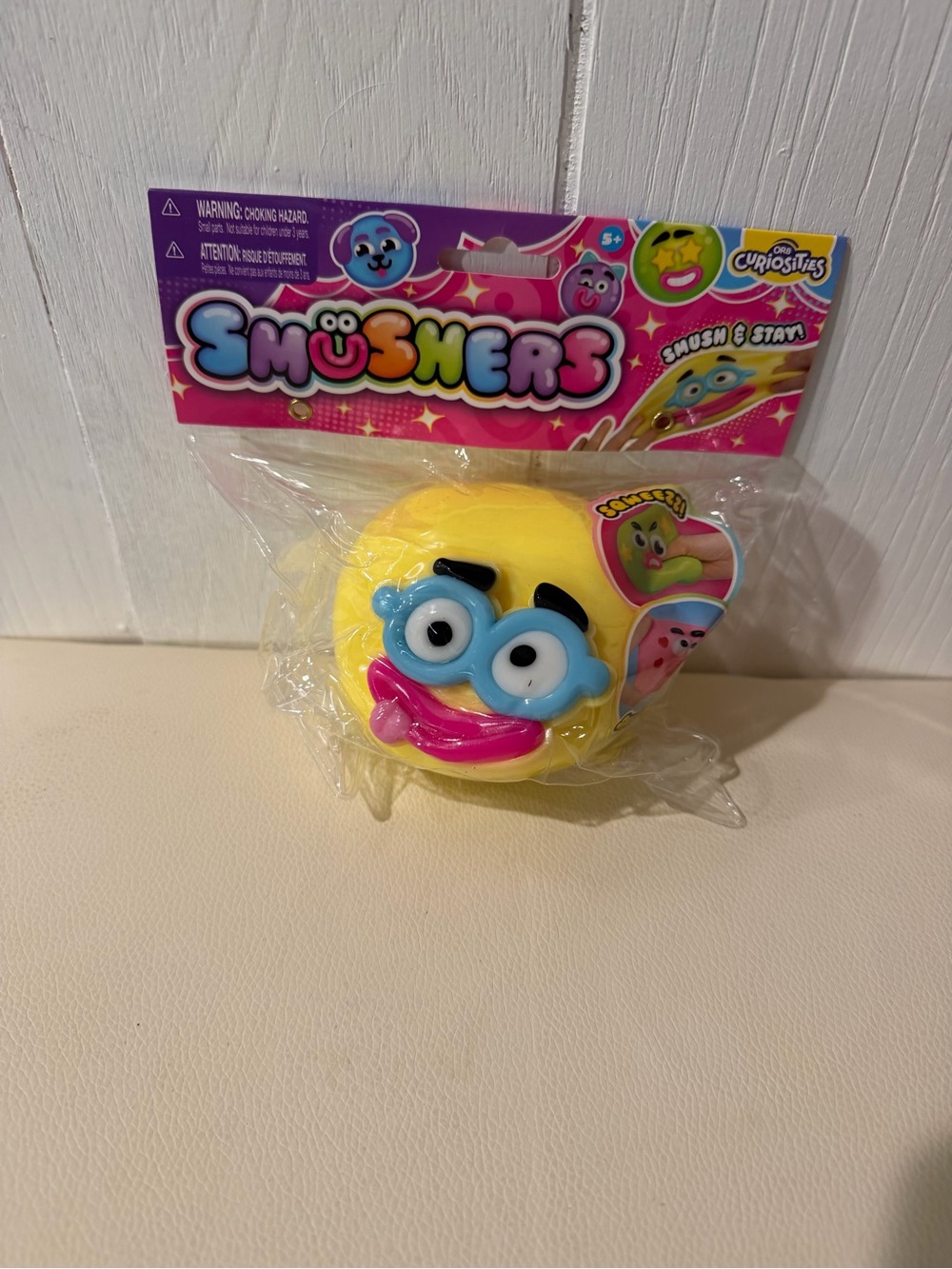 Smushers Yellow Emoji Squishy Kids Toy -
